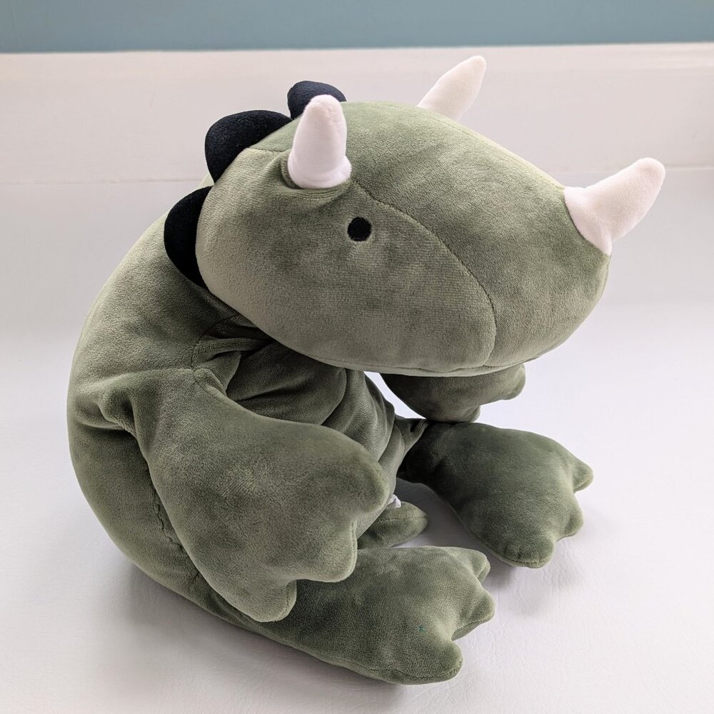 Pillowfort Dinosaur Weighted Plush Pillow Triceratops Green